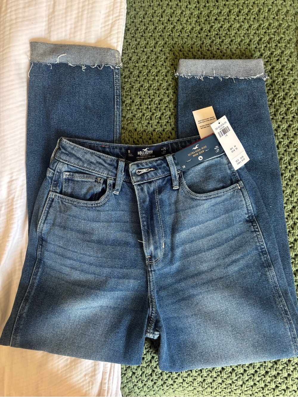 Hollister Women’s Dark Wash Mom Jeans